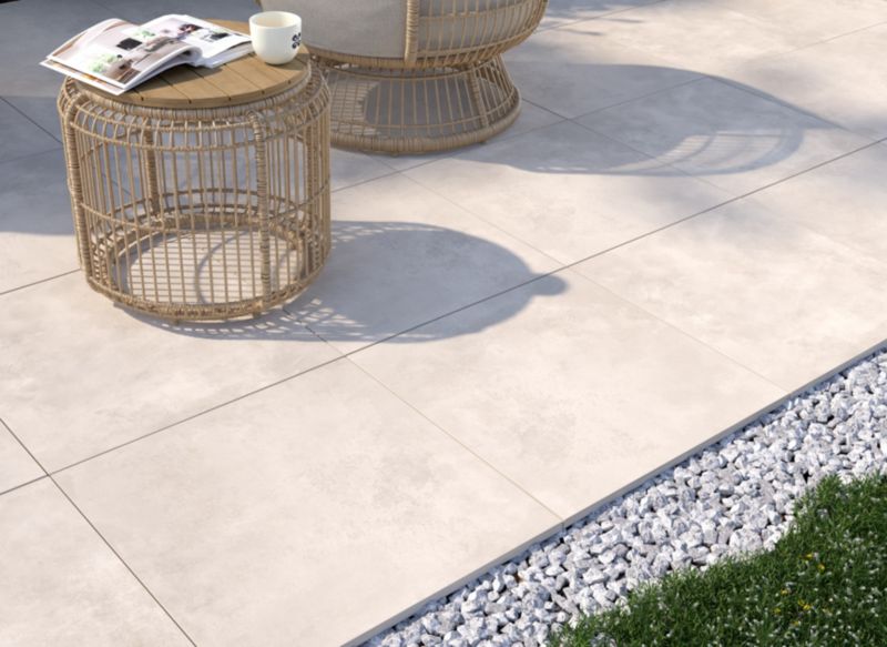 Frostbestandig glaseret Hektor-gulvflise 60 x 60 cm taupe 0,7 m²