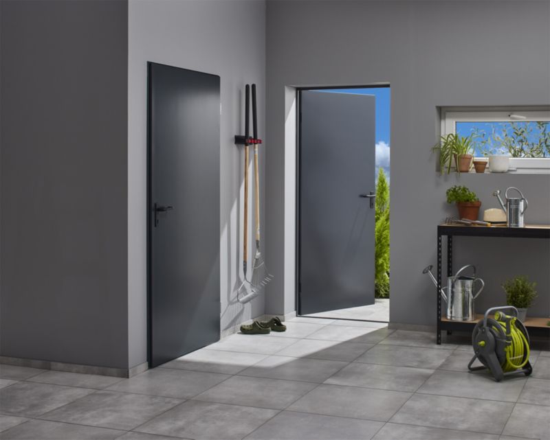 Frostbestandig glaseret Litchou GoodHome klinke 59,7 x 59,7 cm grå 1,43 m²