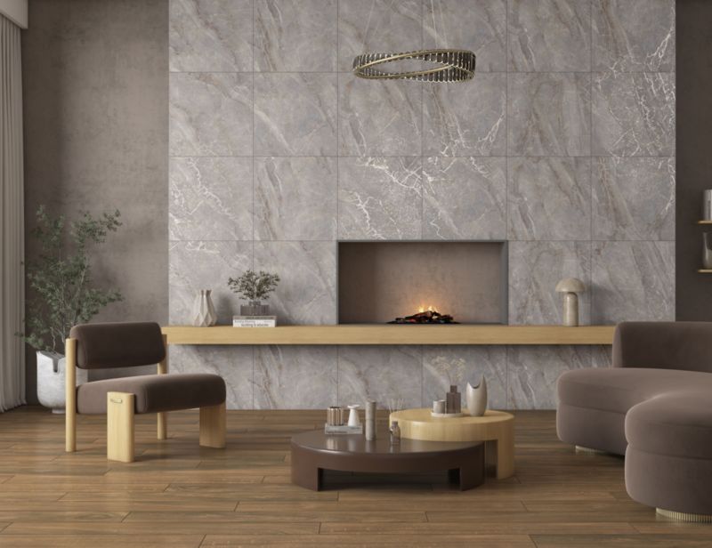 Frostbestandig glaseret porcelænsflise Osaka 60 x 60 cm gris 1,44 m²