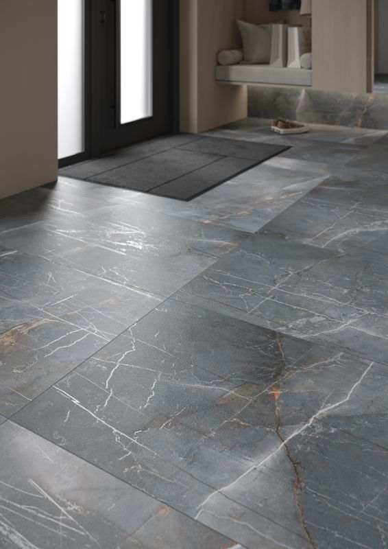 Frostbestandig glasert Queen-gulvflise 60 x 120 cm i grey sugar