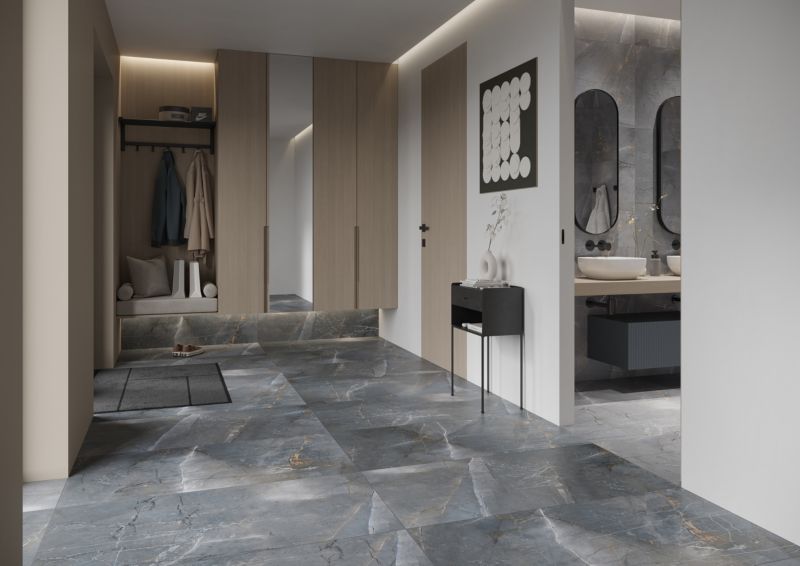 Frostbestandig glaseret Queen klinke 60 x 120 cm light grey sugar 1,44 m²