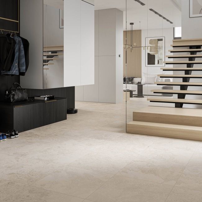 Frostbestandig glaseret Siena klinke 60 x 60 cm beige 1,44 m²