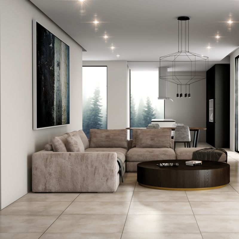 Frostsikker glaseret porcelænsflise Tryton 60 x 60 cm grå 1,8 m²