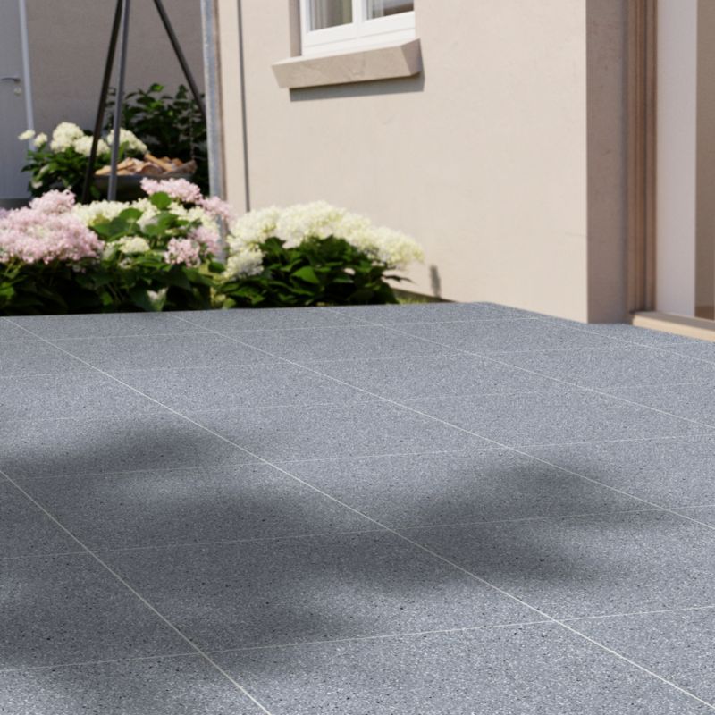 Frostbestandig glaseret Voltor GoodHome porcelænsflise 33 x 33 cm grafitgrå 1,415 m²