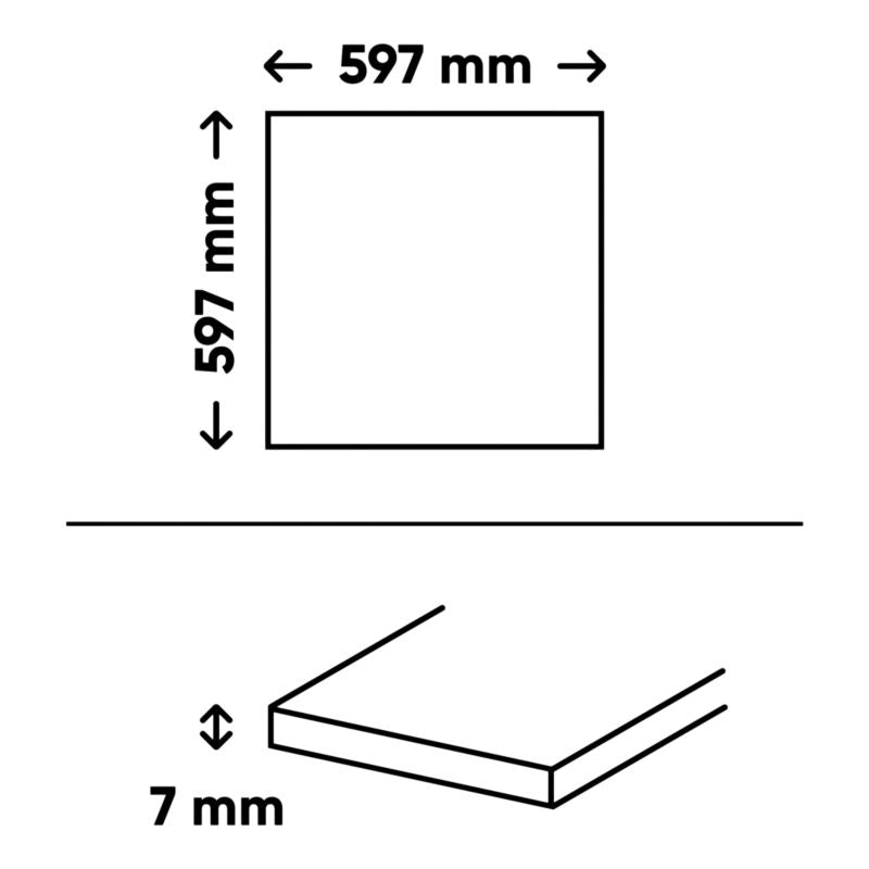 Frostbestandig porcelænsflise Terminal 59,7 x 59,7 cm sølv 1,78 m²