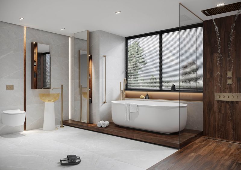 Frostbestandig Voramar porcelænsflise 60 x 60 cm sølv 1,44 m²