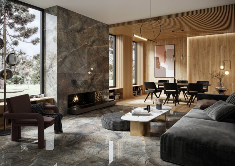 Poleret gres Madis Caoba 60 x 120 cm poleret 1,44 m²