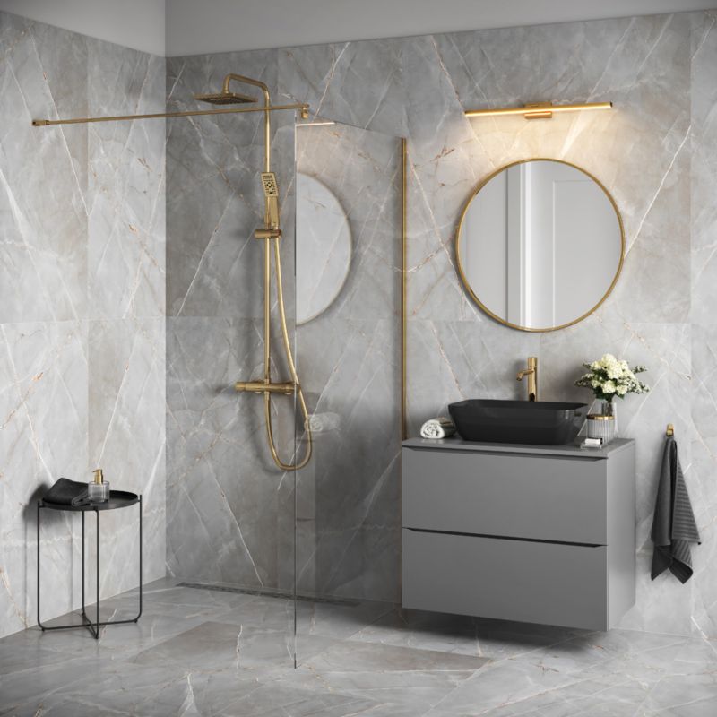 Voramar porcelænsfliser 60 x 120 cm sølv 1,44 m²