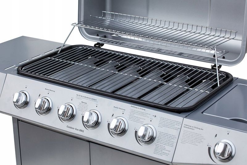 El Fuego DAYTON 6+1 gasgrill i sølv