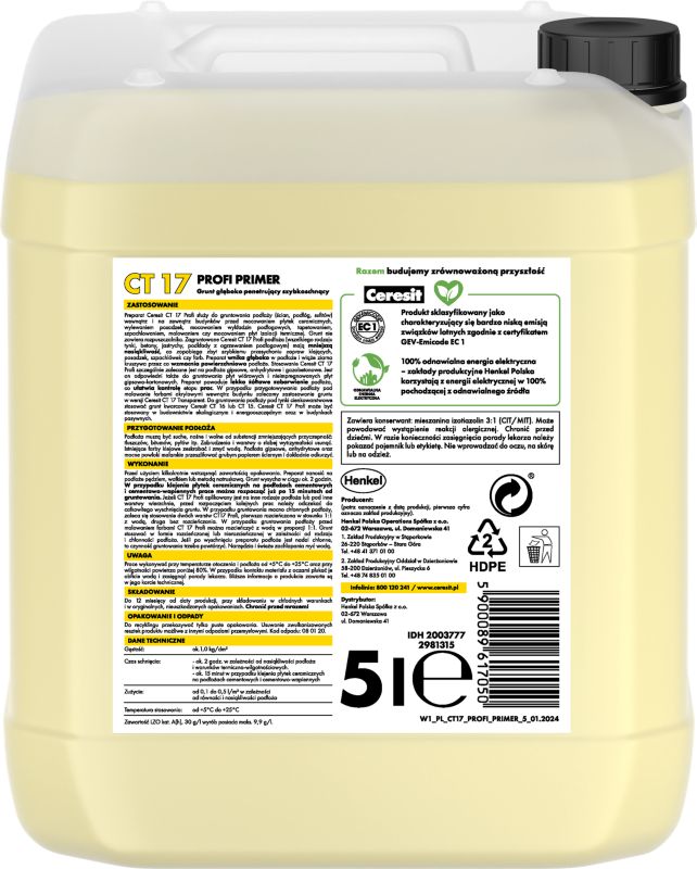 Dybdepenetrerende primer Ceresit CT17 5 l