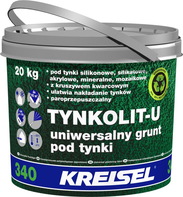 Kreisel Tynkolit U340 universalgrunder til puds, hvid, 20 kg