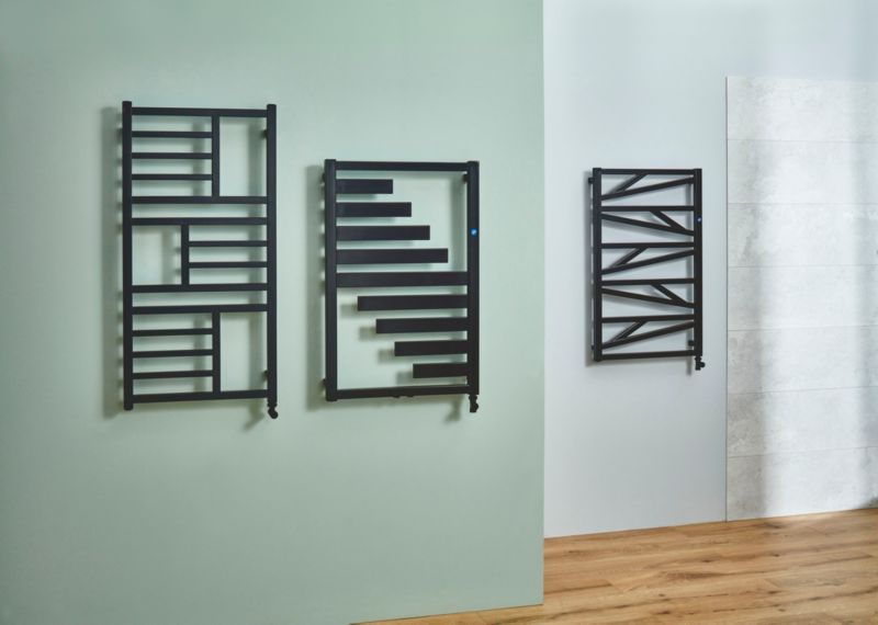 Asymmetrisk radiator GoodHome Arundel 100 x 50 cm mat-sort