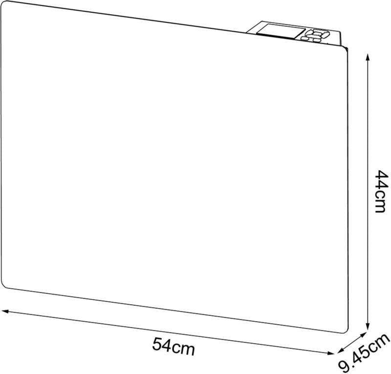 Elektrisk radiator Blyss Saris 1000 W hvid