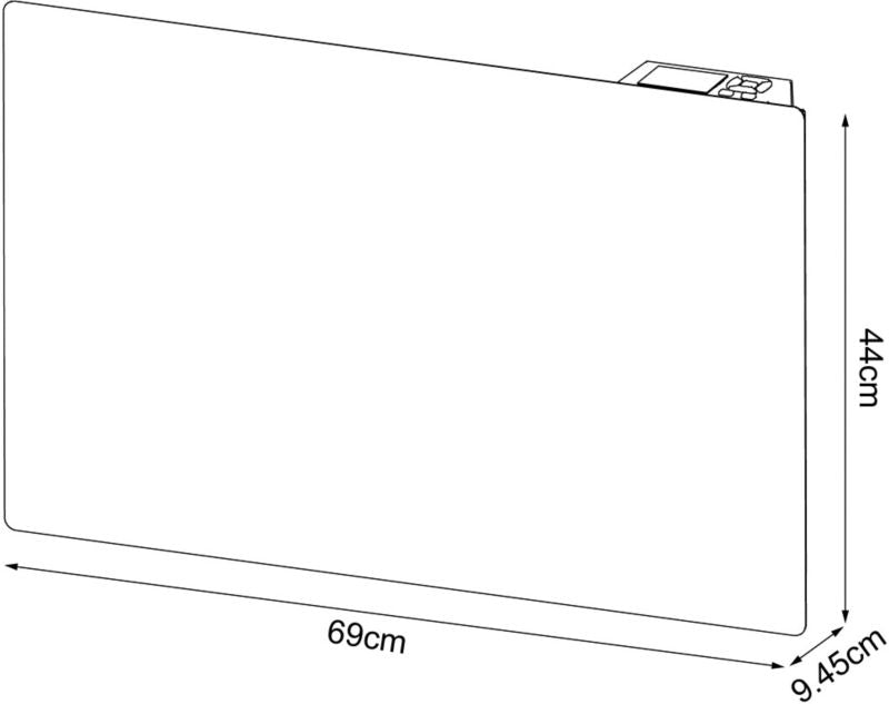 Elektrisk radiator Blyss Saris 1500 W hvid