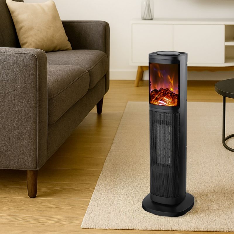 Varmeblæser Lizeo 2000 W med Flammeeffekt