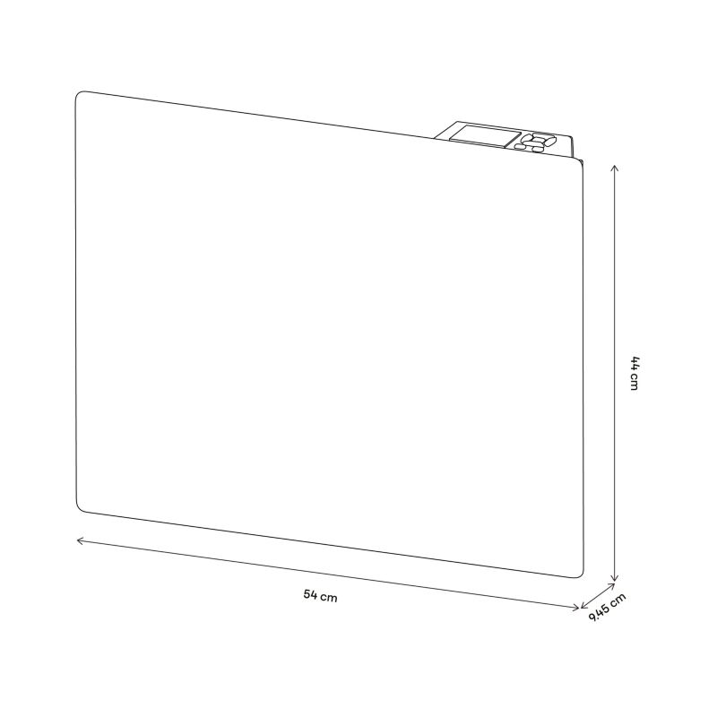 GoodHome Saris elektrisk radiator 1000 W hvid