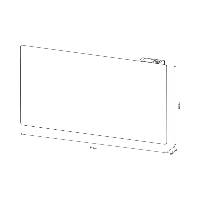 GoodHome Saris elektrisk radiator 1500 W i antracit