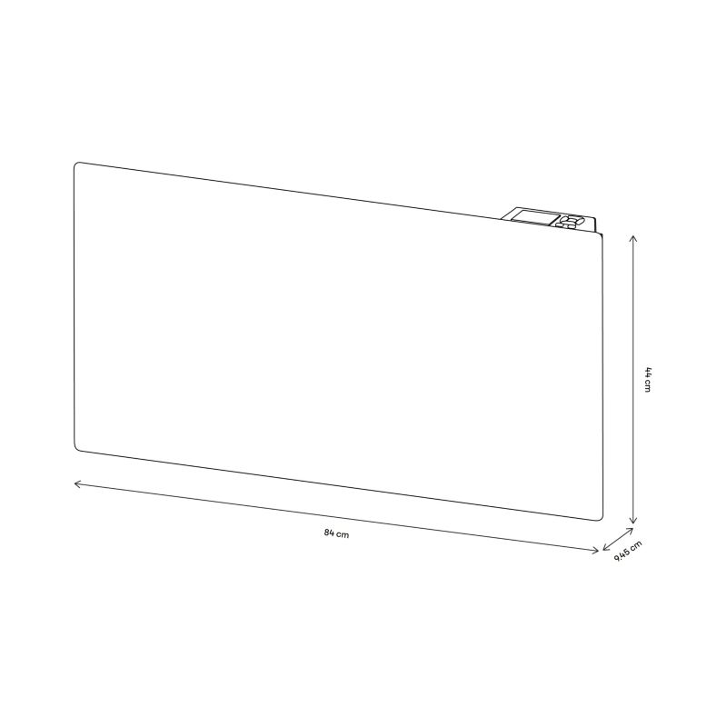 GoodHome Saris elektrisk radiator 2000 W i antracit