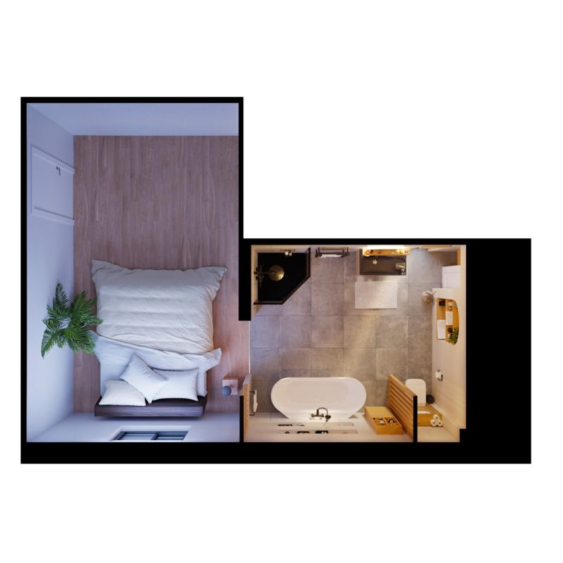 GoodHome Duala badeværelsesradiator 128 x 45 cm mat-sort