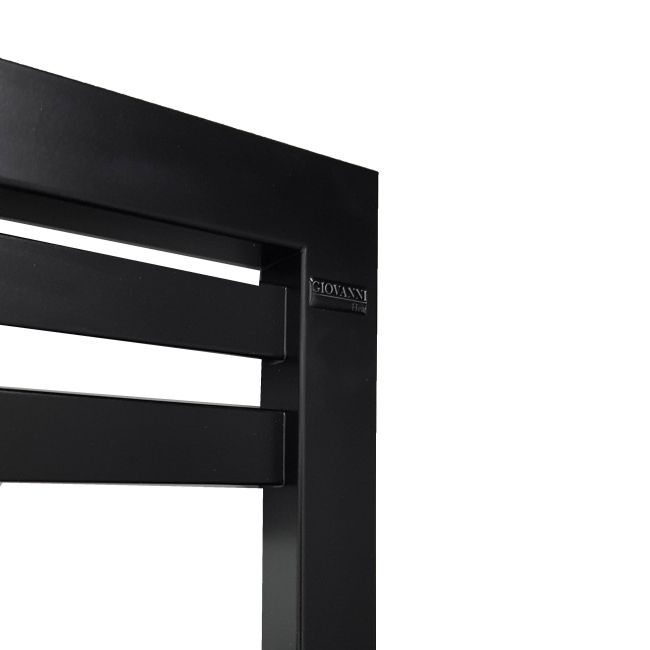 Sort badeværelsesradiator Kleo 128 x 54 cm