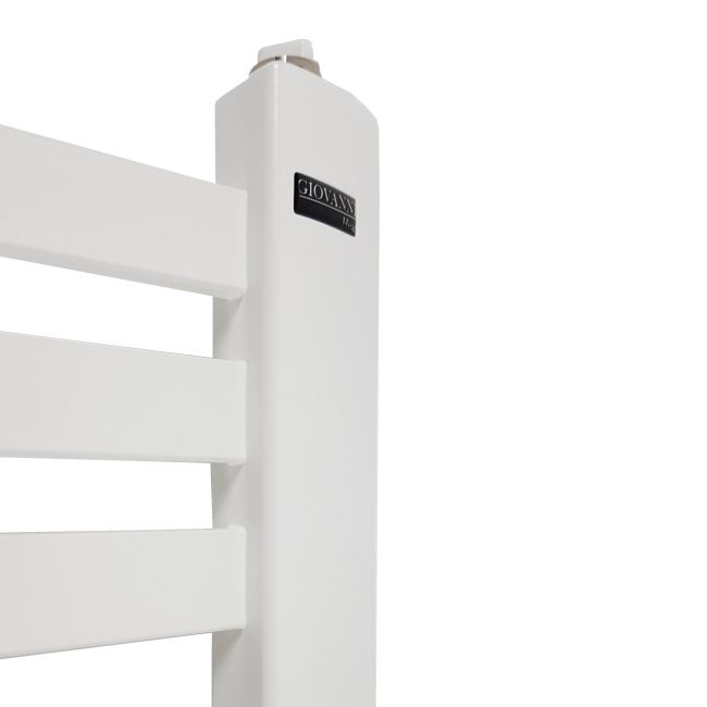 Mat hvid badeværelsesradiator Rubin 75 x 48 cm