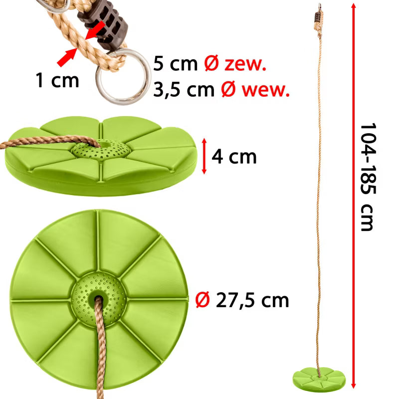 Gyngesæde Blomst Ø27,5 cm Lysegrøn