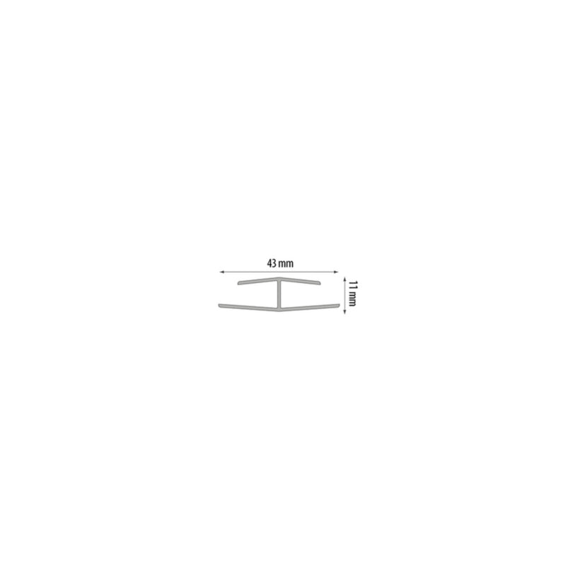 H-Samlingsliste PVC 3 m Hvid