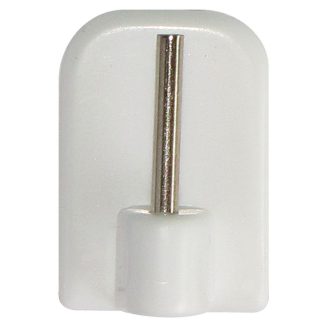 Selvklæbende hvid krog, 4 stk.