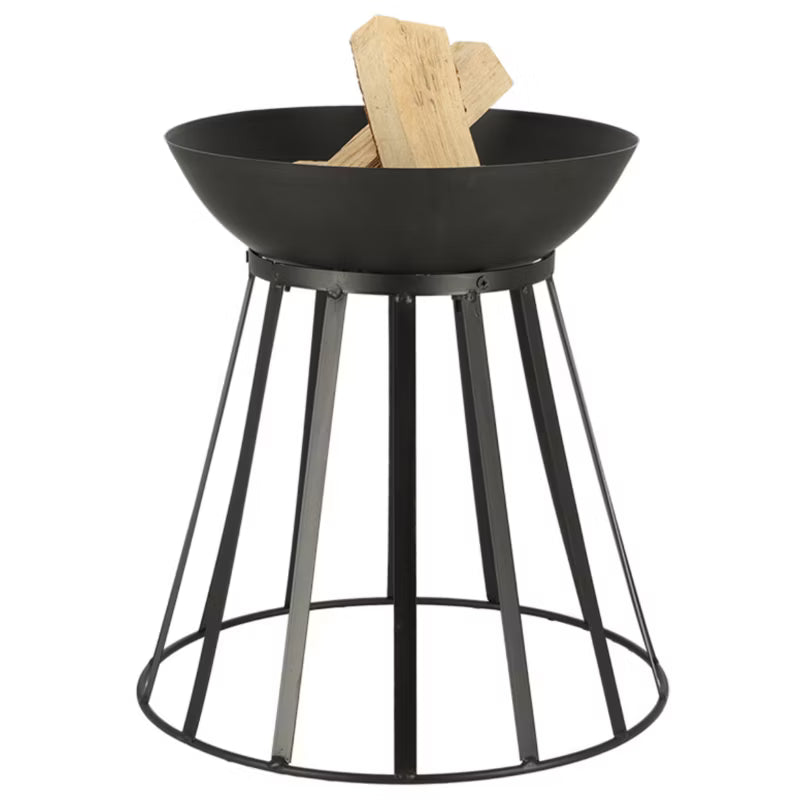 Havebålsted 2-i-1 47x47 cm Sort Stål