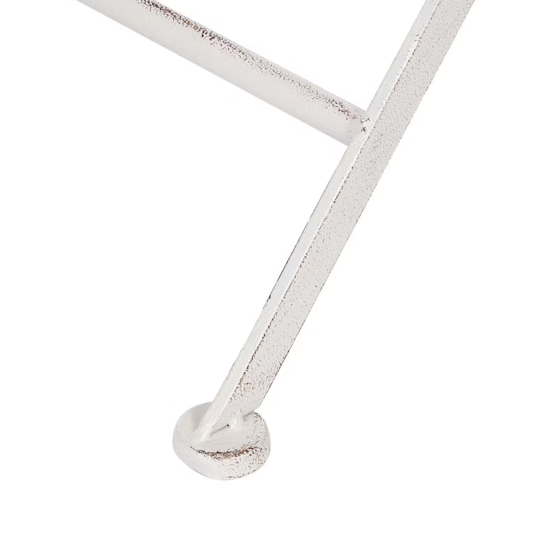 Havebordsstol Scafa 45x47x94 cm Hvid Metal 2 Stk