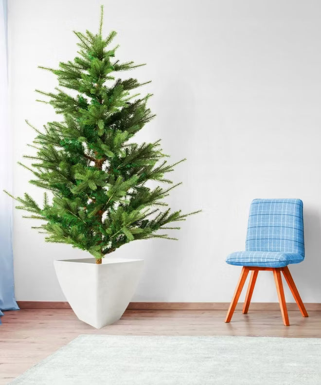 Havekrukke Komposit 28 cm Hvid med Underskål