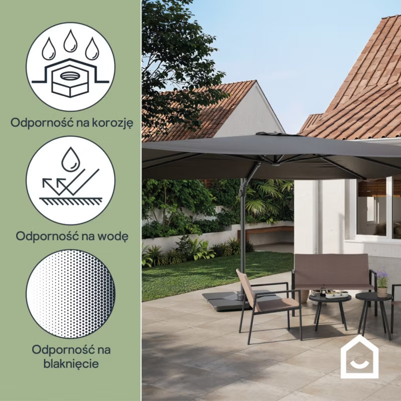 Haveparasol Corby 3x4 m Antracit