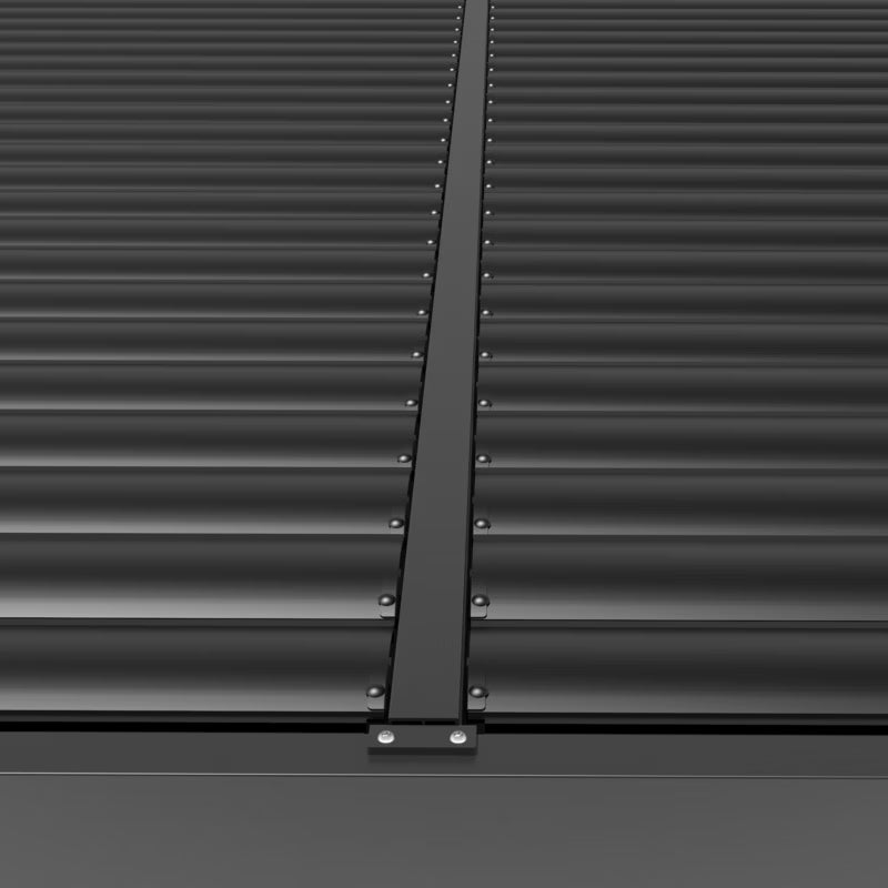 Havepergola 4x4 m Aluminium Antracit med LED