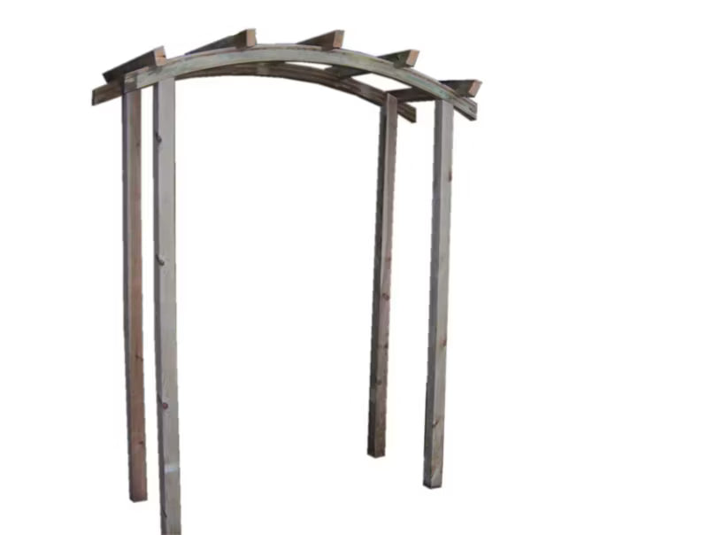 Havepergola med Bue 180x45x220 cm Fyrretræ Natur
