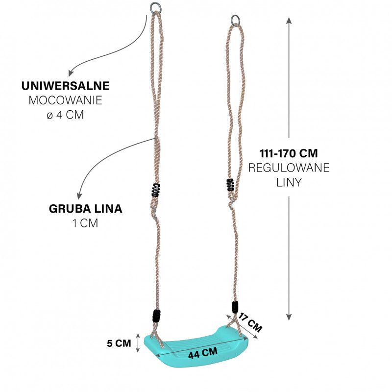 4iQ Group havegyngestol med blå sæde, 1 stk.