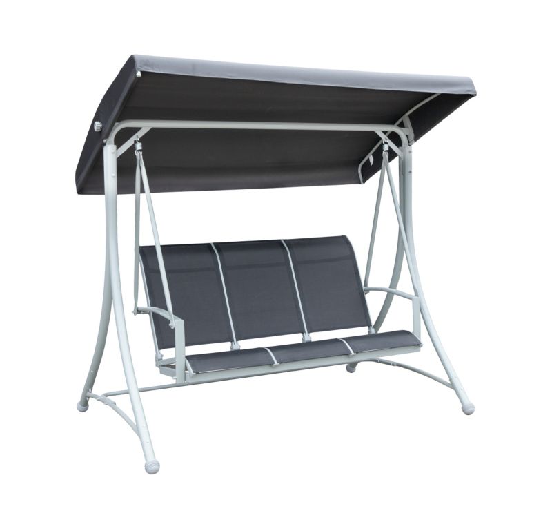 3-personers gyngestol med justerbart tag