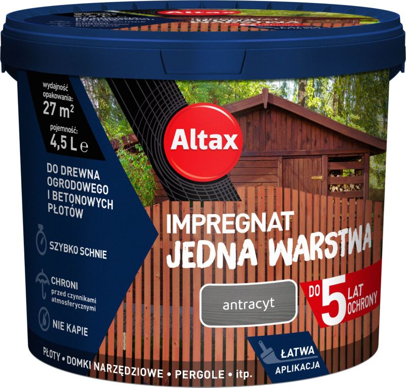 Altax impregnering Én lag antracit 4,5 l