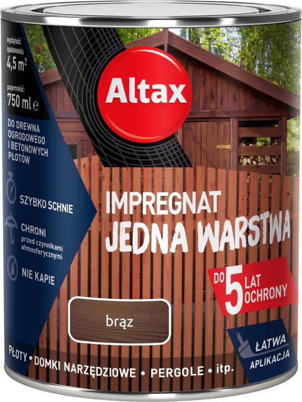 Altax impregnering én lag brun 0,75 l