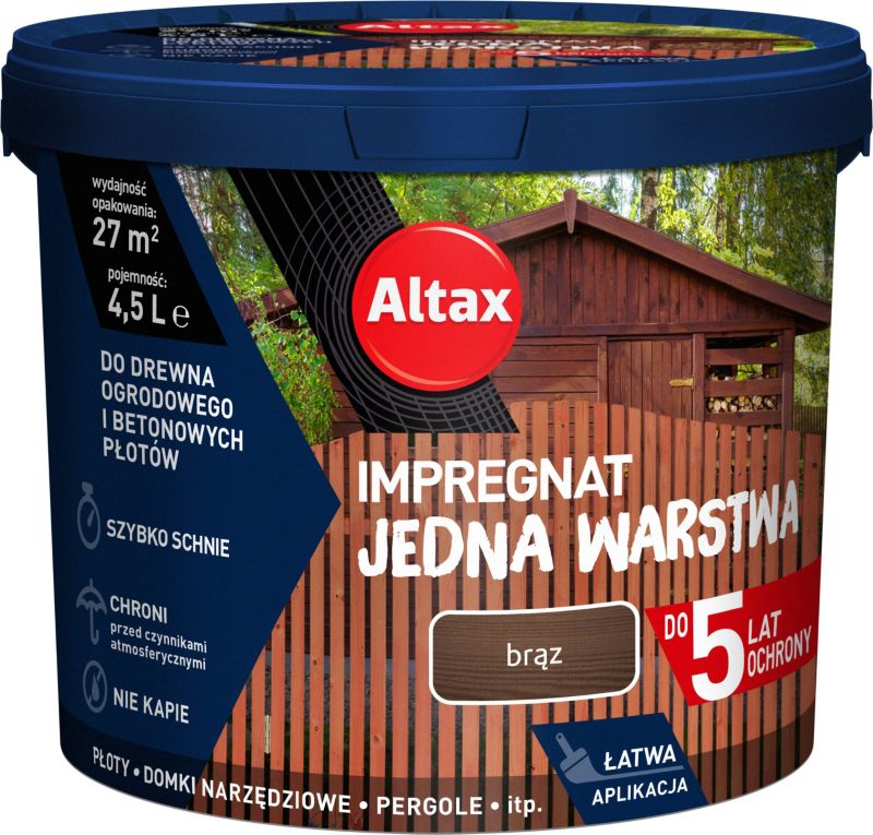 Altax én‑lags imprægnering brun 4,5 l