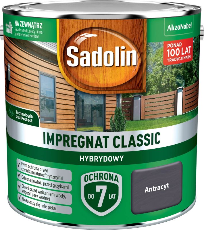 Sadolin Hybrid træimpregnering antracit 2,5 l