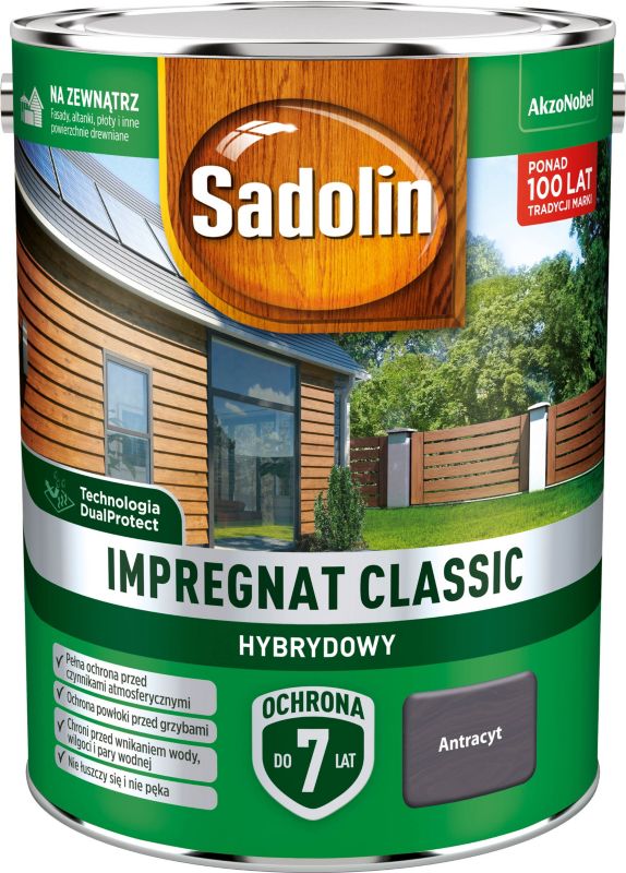 Sadolin Hybrid træimprægnering antracit 4,5 l