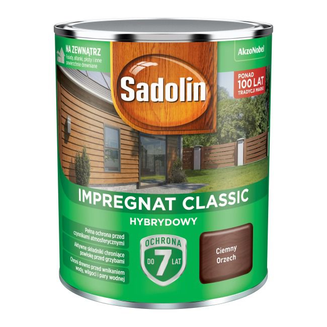 Sadolin hybrid træimprægnering mørk valnød 0,75 l