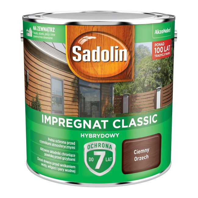 Sadolin hybrid træimprægnering mørk valnød 2,5 l