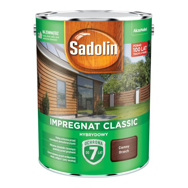 Sadolin hybrid træimprægnering mørk valnød 4,5 l