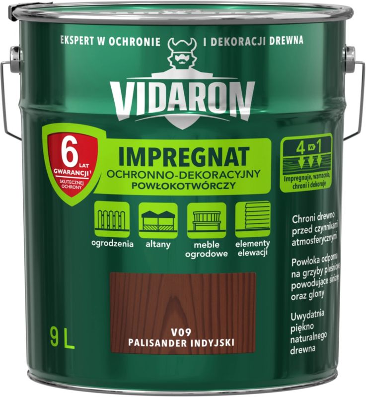 Vidaron træimprægnering i indisk palisander 9 l