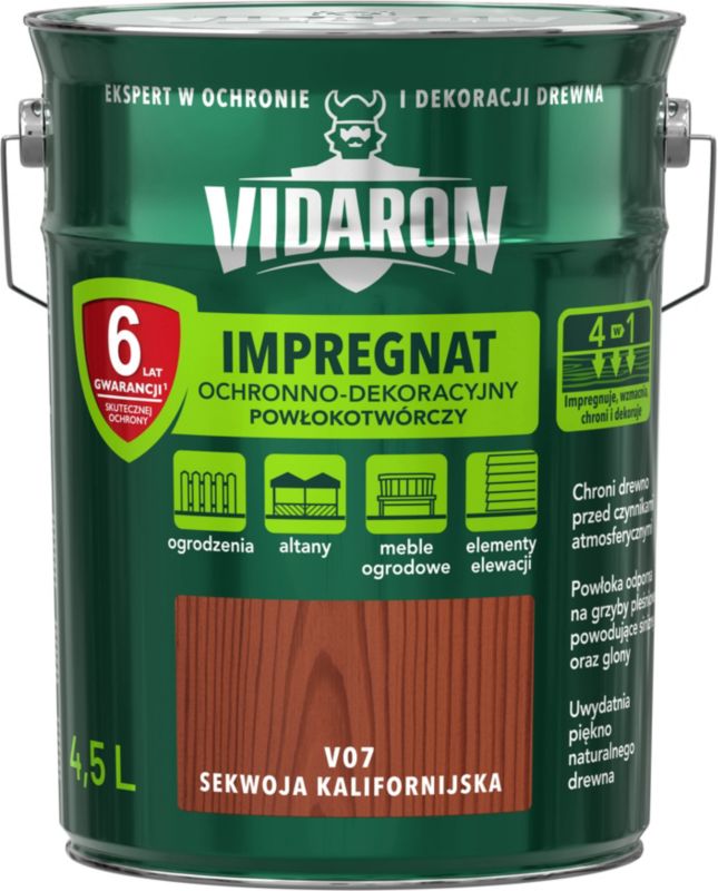 Impregnering til træ Vidaron kalifornisk sekvoja 4,5 l