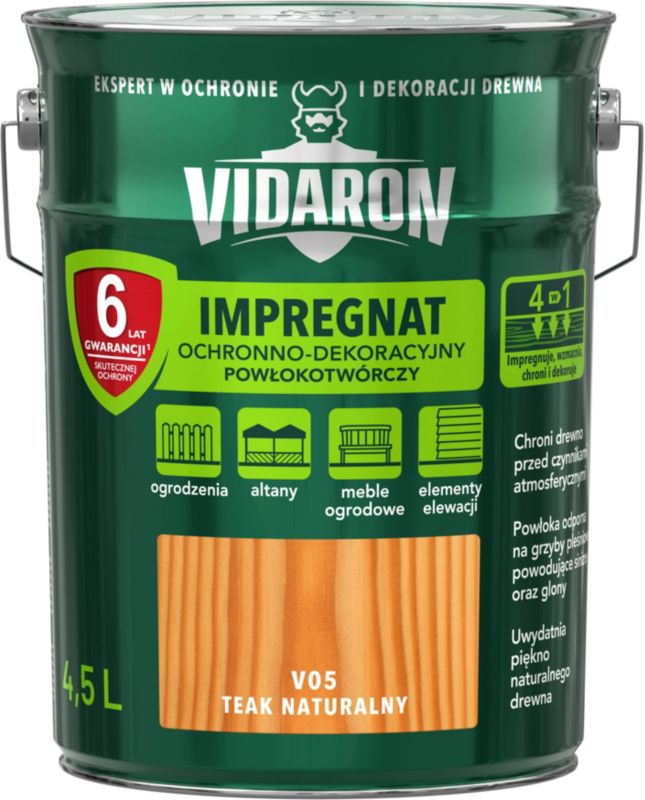 Vidaron træimprægnering teak naturlig 4,5 l