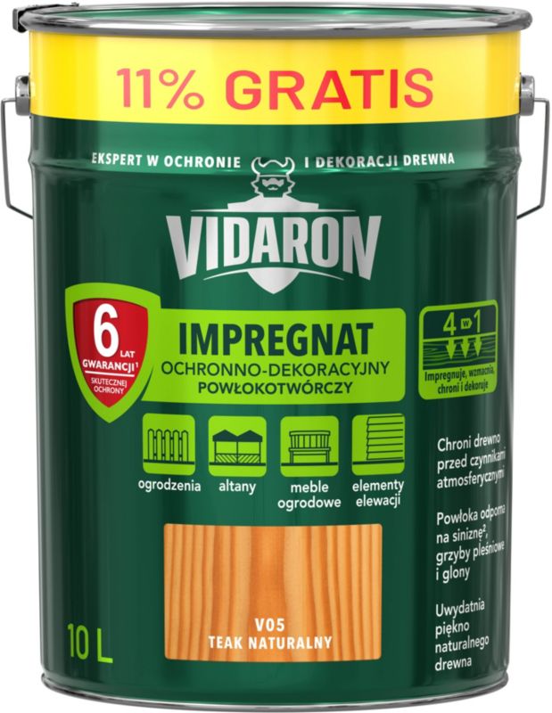 Vidaron træimprægnering teak naturlig 9 l + 11%