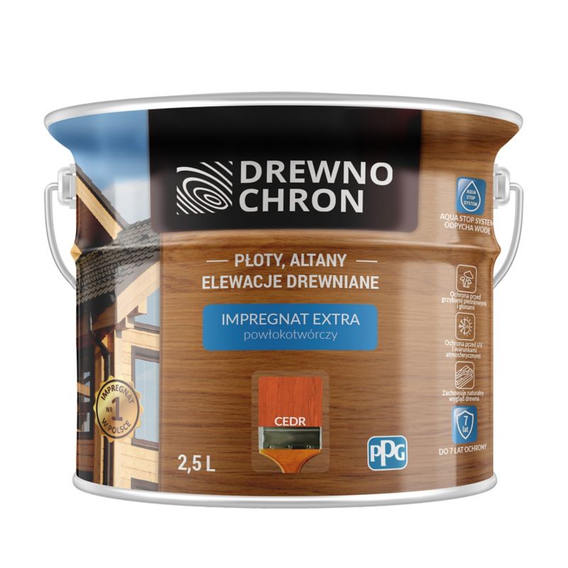 Drewnochron Extra overfladebeskyttende imprægnering cedertræ 2,5 l
