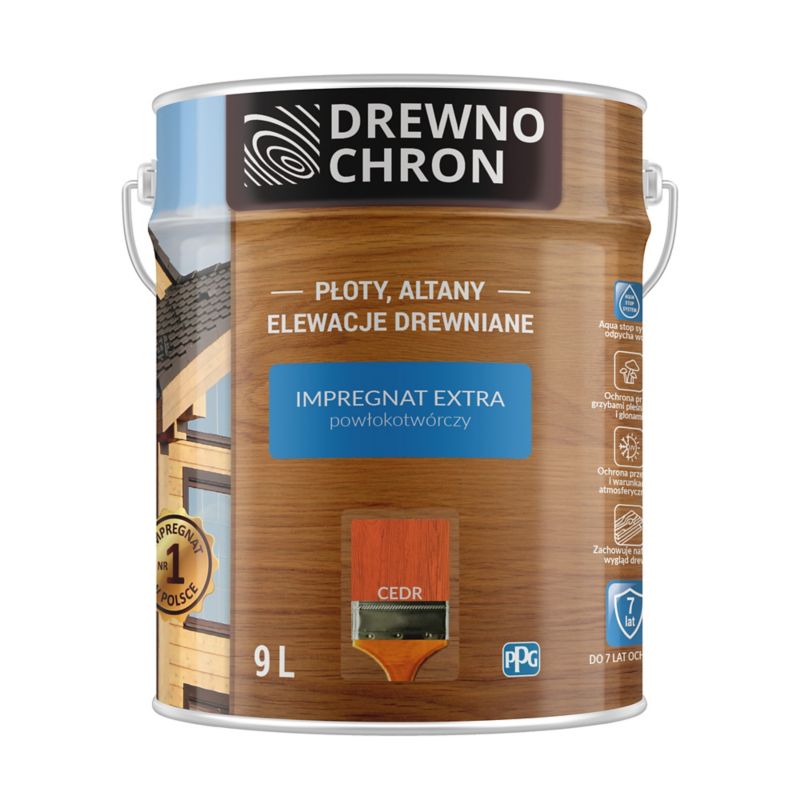Drewnochron Extra overfladebeskyttende imprægnering cedertone 9 l